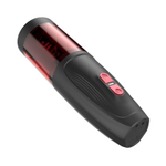 Инновационный вибромастурбатор с ротацией и фрикциями (Цвет: черный с красным)