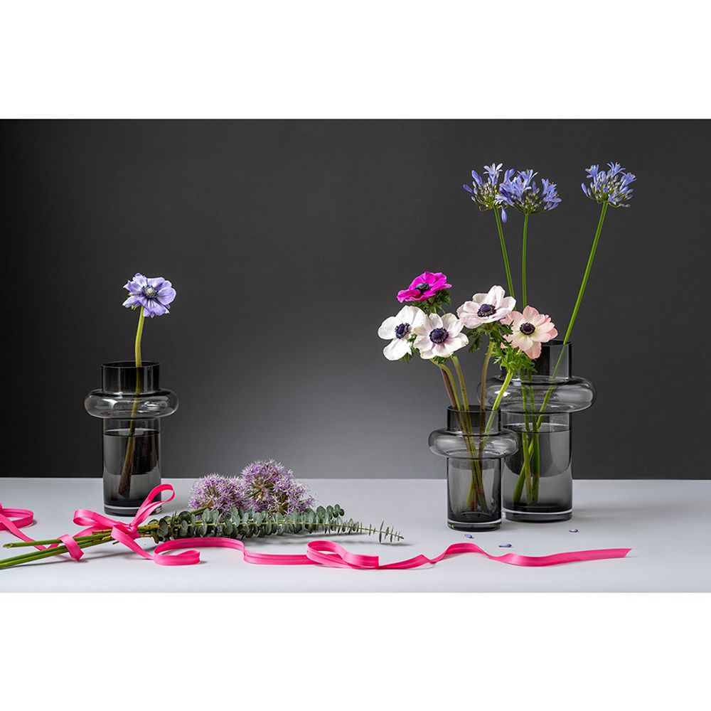 Ваза Vayr, 20 см, серая