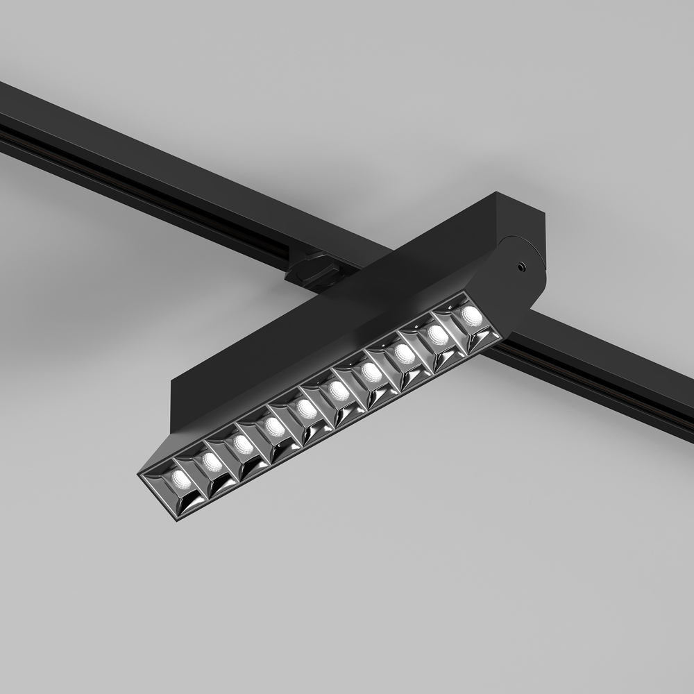 DK6646-BK Поворотный однофазный трековый светильник EDDER со светодиодом L271mm 220V 20W 30° 4000K IP20 черный алюминий