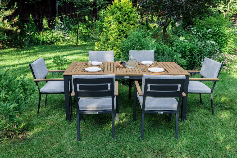 Обеденный комплект ROYAL FAMILY OSCAR со столешницей из тика