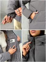 Куртка демисезонная удлиненная с капюшоном