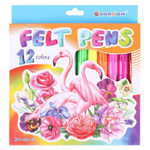 Фломастеры 12цв "Darvish" толстые на водной основе в картонной упак (Darvish)