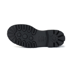 CHANEL Cow Leather Round Tip Chelsea Boots Medium Heel 3 5cm Women"s Black White