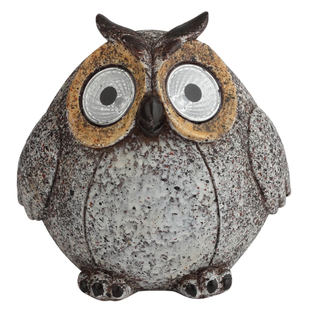 Светильник уличный ЭРА ERAFYS01-08 Сова серая на солнечной батарее полистоун 11,5 см