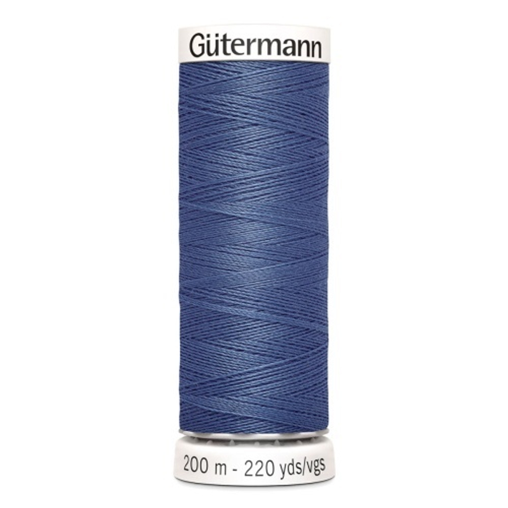 Нить Sew-All 100 для всех материалов, 100% полиэстер Gutermann 200 м цв. 112 серо-синий джинс