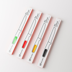 Нож кухонный Relaxika, лезвие 11см, закругленное, серрейтор, оранжевый