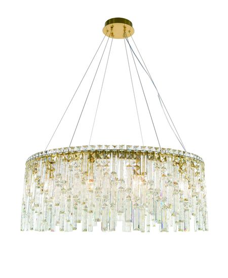 6073P/12A PLATING BRASS H+CLEAR (1) Люстра NW