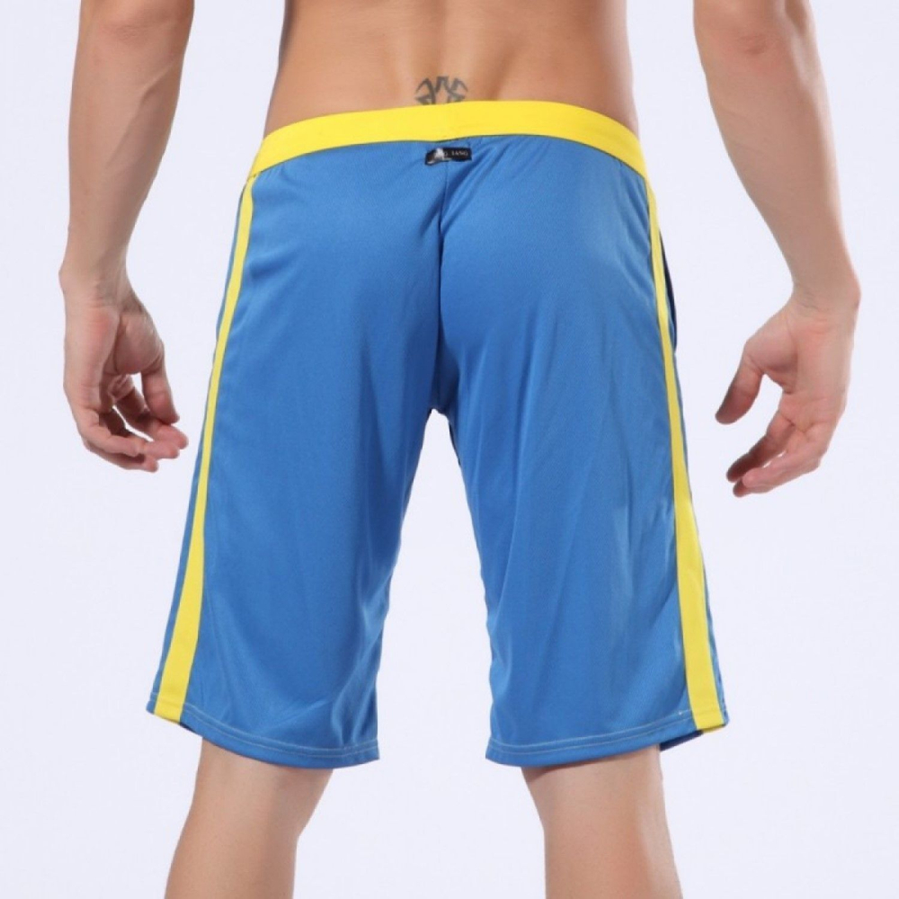Мужские спортивные шорты с лампасами (Размер: S) (Цвет: синий)