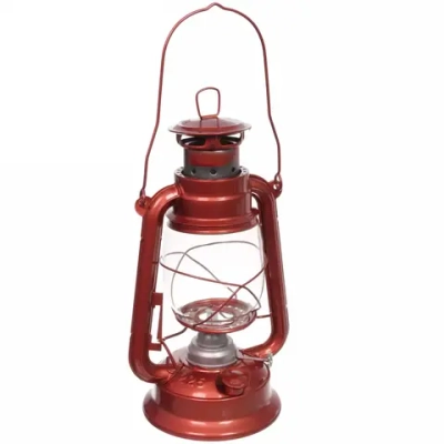 Лампа керосиновая «Винтаж» 28см 280мл переносная, цвет красный