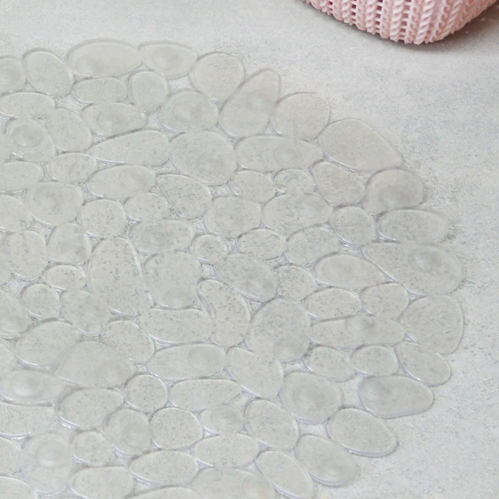 Коврик для ванной Галька 67*36см (прозрачный)