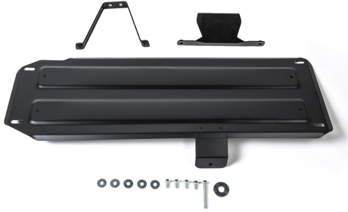 Защита топливного бака Rival для Mitsubishi L200 IV (V - 2.5D) 2006-2015/Mitsubishi L200 V (V - 2.4D) 2015-2019 2018-н.в., сталь 3 мм, с крепежом, штампованная, 2111.4059.1.3