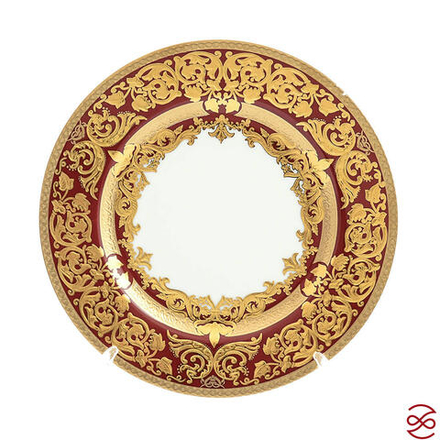 Тарелка 1 шт Falkenporzellan Natalia bordeaux gold 17 см