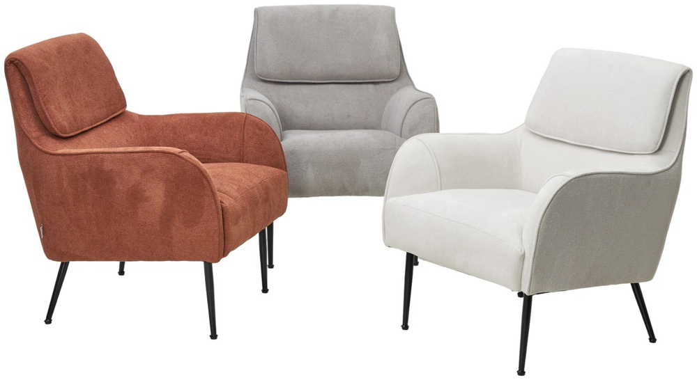 Кресло М-City DISAUR Магда (Magda) Cato-08 Коричневый, ткань, Черный каркас