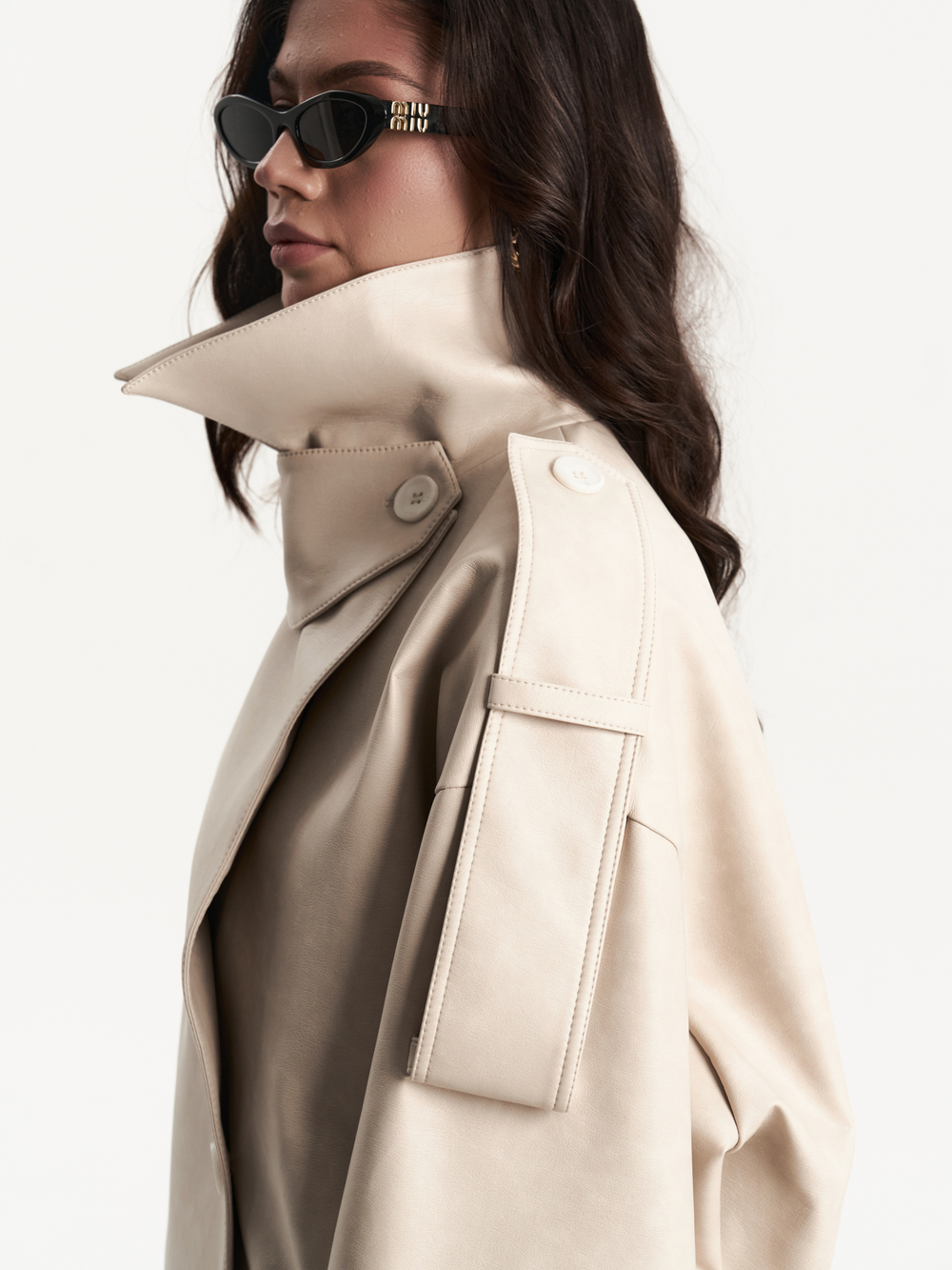 Косуха экокожа в молочном цвете