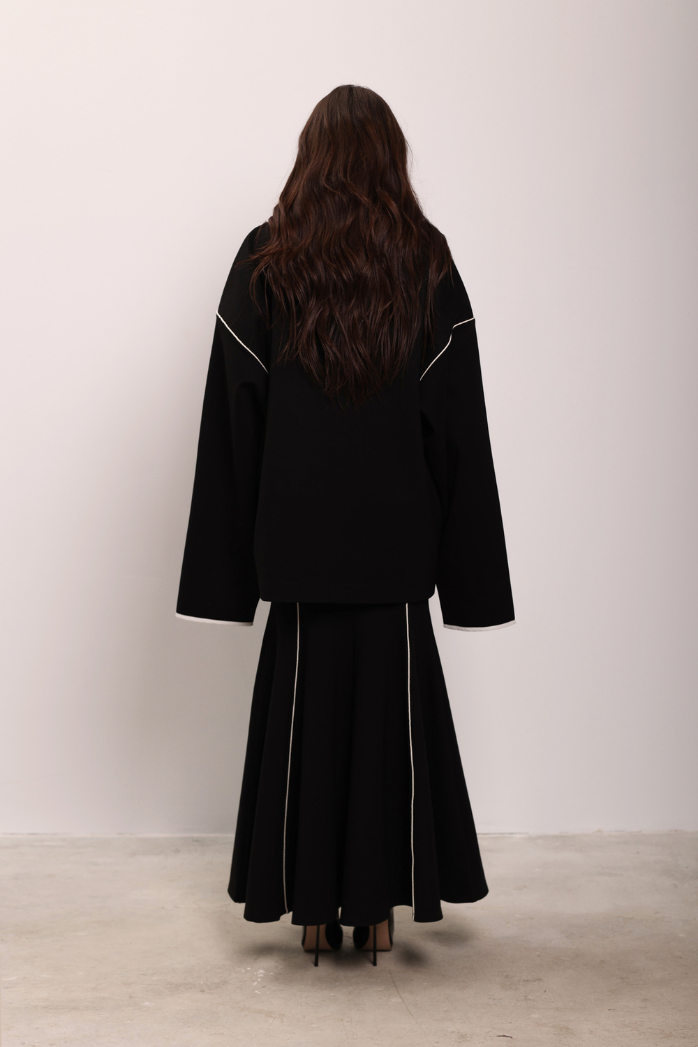 Джемпер с кантами из джерси