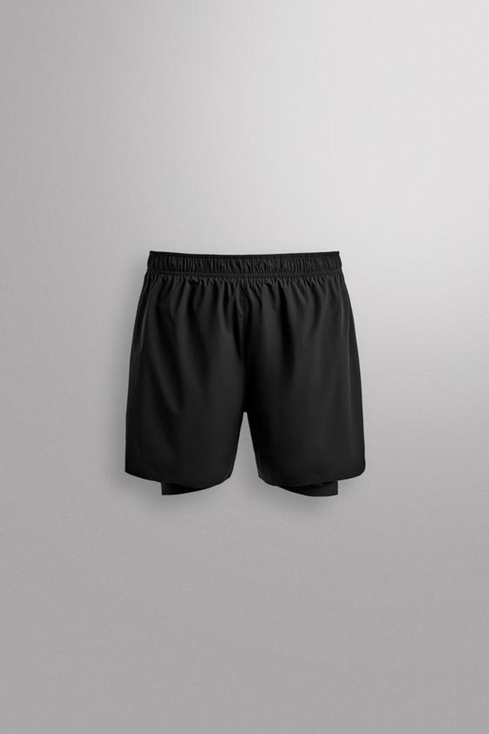 ZARA ШОРТЫ ДЛЯ БЕГА 2 В 1, ЧЕРНЫЙ