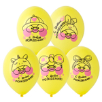 Шар латексный 35см С ДР! Уточка (Желтый)