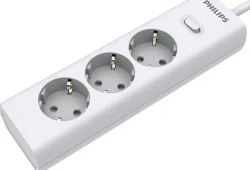 Philips сетевой фильтр 3 Розетки, кабель - 2M белый