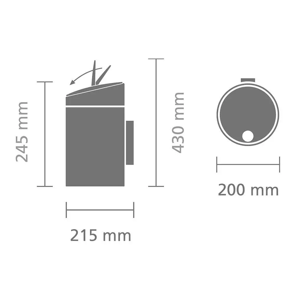 Brabantia - Роскошное мусорное ведро Slide Bin 5л / артикул   477560  / GTIN 8710755477560