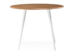 Деревянный стол Абилин 100х76 дуб вотан / белый матовый