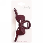 Заколка-краб для волос на блистере «Magic Gloss», бантик, микс 6 цветов, 11см