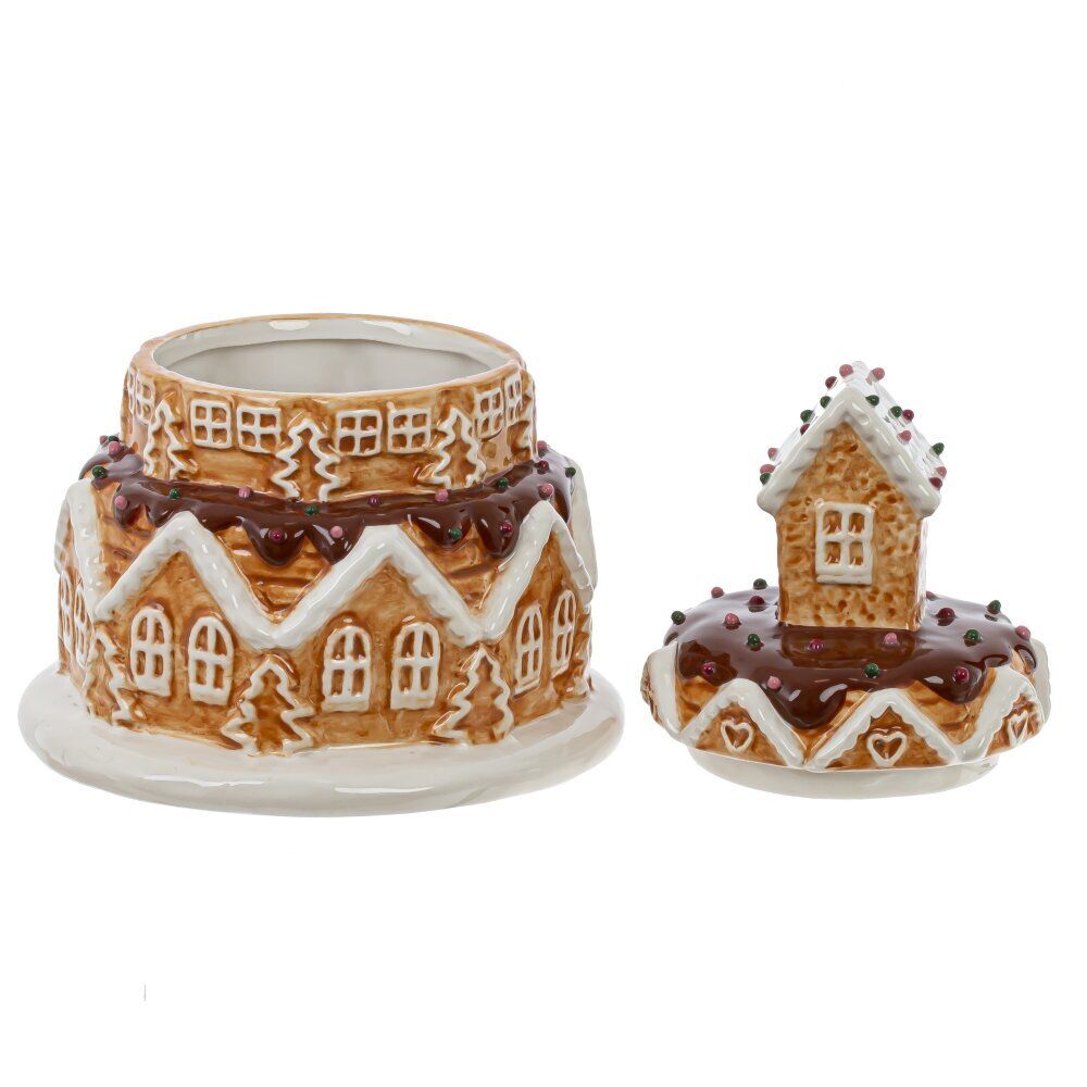 GAEM Конфетница "Пряничный торт-дом", 650 мл, L14 W14 H18 см, 2в.
