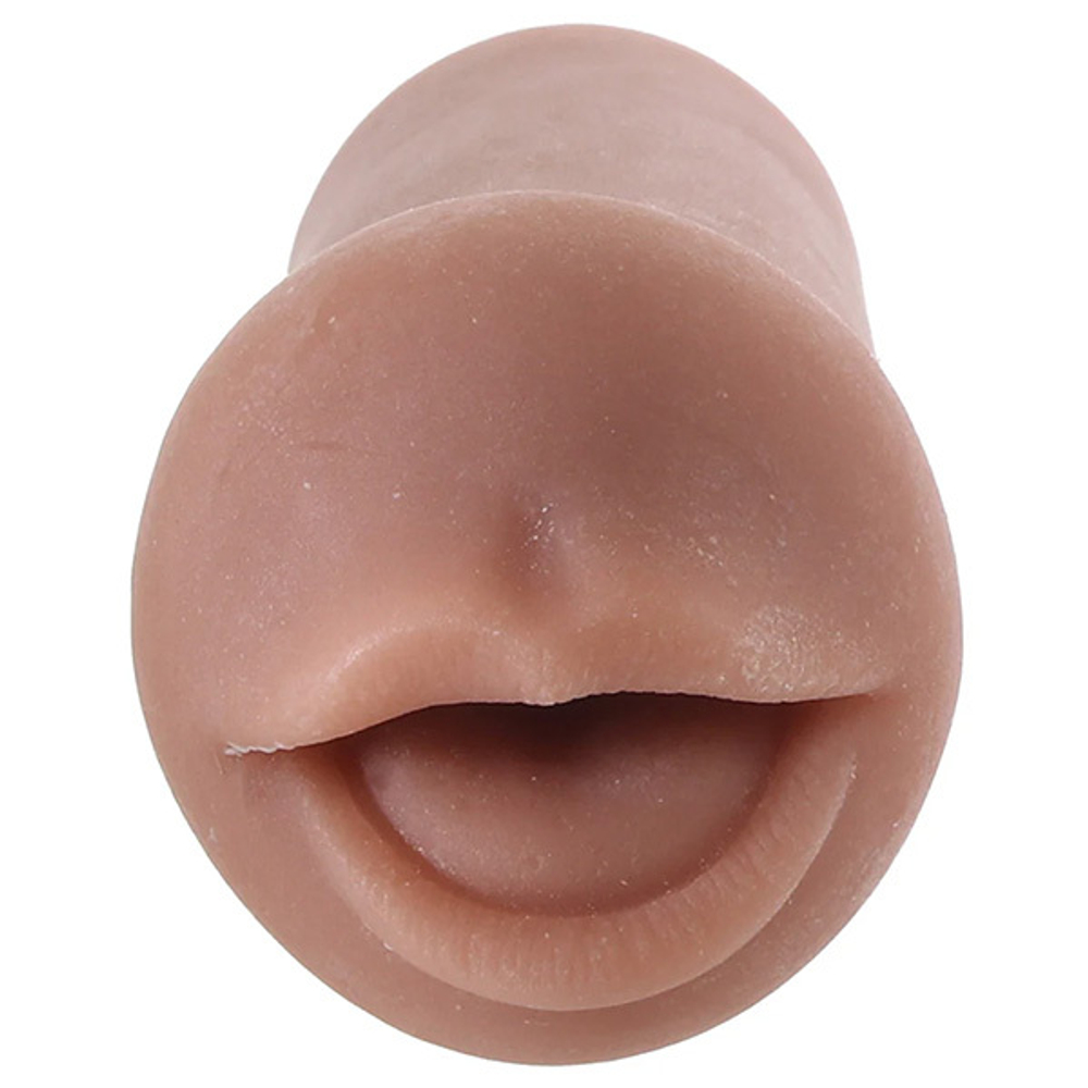 Коричневый мастурбатор-ротик 12,7см PipeDream PDX Extreme Coed Cocksucker Stroker in Brown RD42429