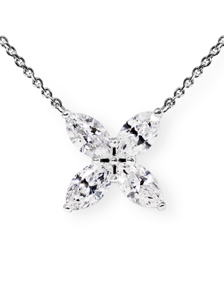 Колье с бриллиантами огранки "маркиз"