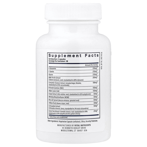 Vital Nutrients, Формула детоксикации, 60 веганских капсул