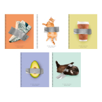 Тетрадь А5 60л клетка на гребне "Настоящее искусство" (Эксмо)