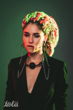 Силиконовый кляп-шар 4см с зажимами на соски Lola Games Party Hard Hentai 1150-01lola