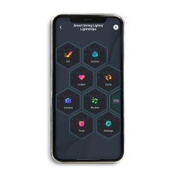 Светодиодная новогодняя гирлянда ЭРА ERASG -01 умная нить RGB 10 м управление через мобильное приложение