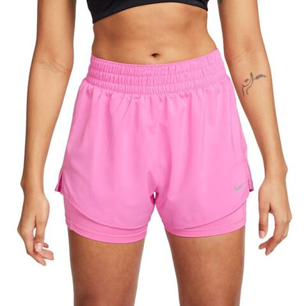 Женские теннисные шорты Nike One Dri-Fit 2-in-1 High-Waisted 3in Training - playful pink/reflective silver