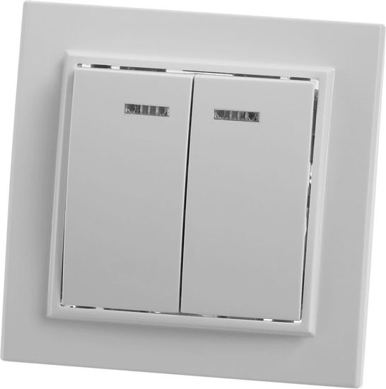 Выключатель 2-кл ЭРНА с индикатором белый PSW10-9002-01