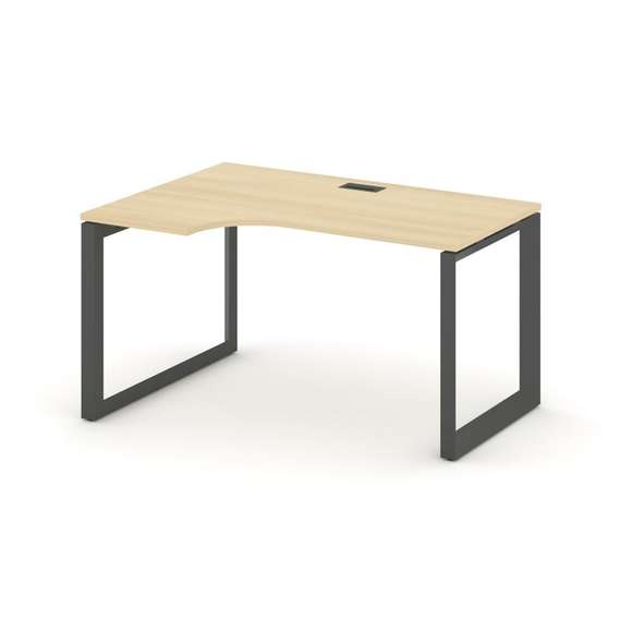 Style Project Стол рабочий эргономичный SN-59O.SPA-022(L) Акация Лорка/Металл Антрацит/Черный Заглуш