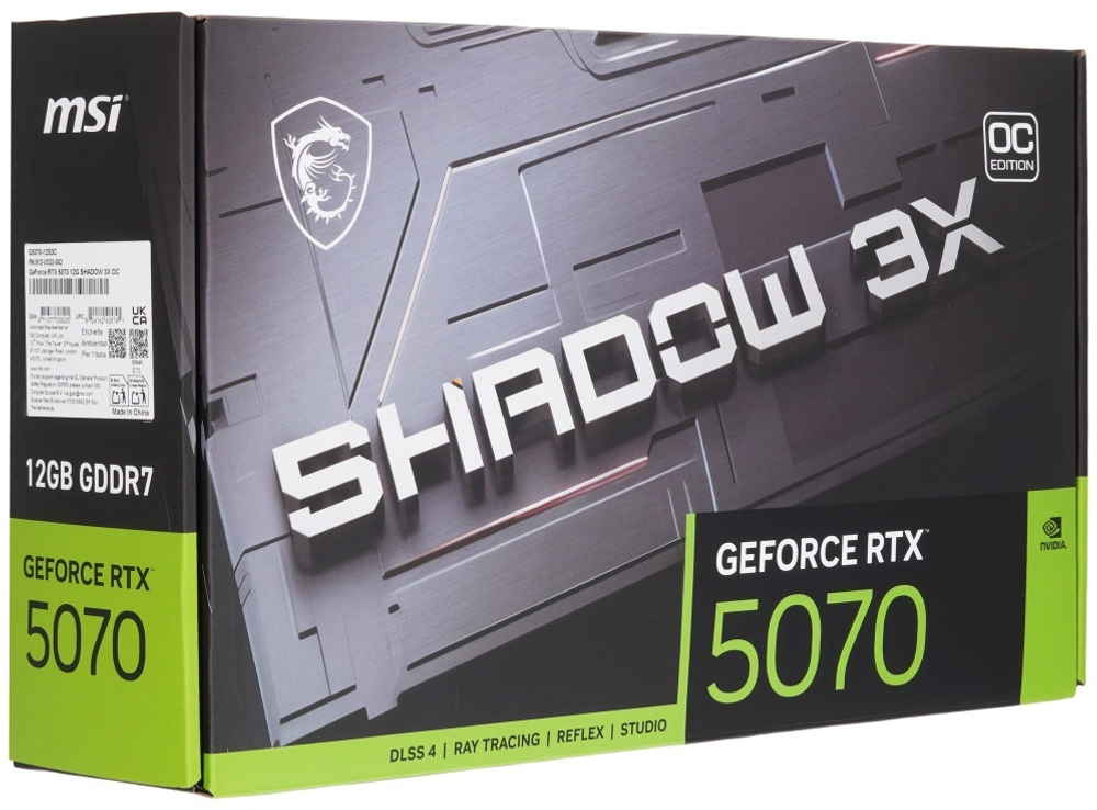 Видеокарта MSI MSI GeForce RTX 5070 SHADOW 3X OC 12 Гб