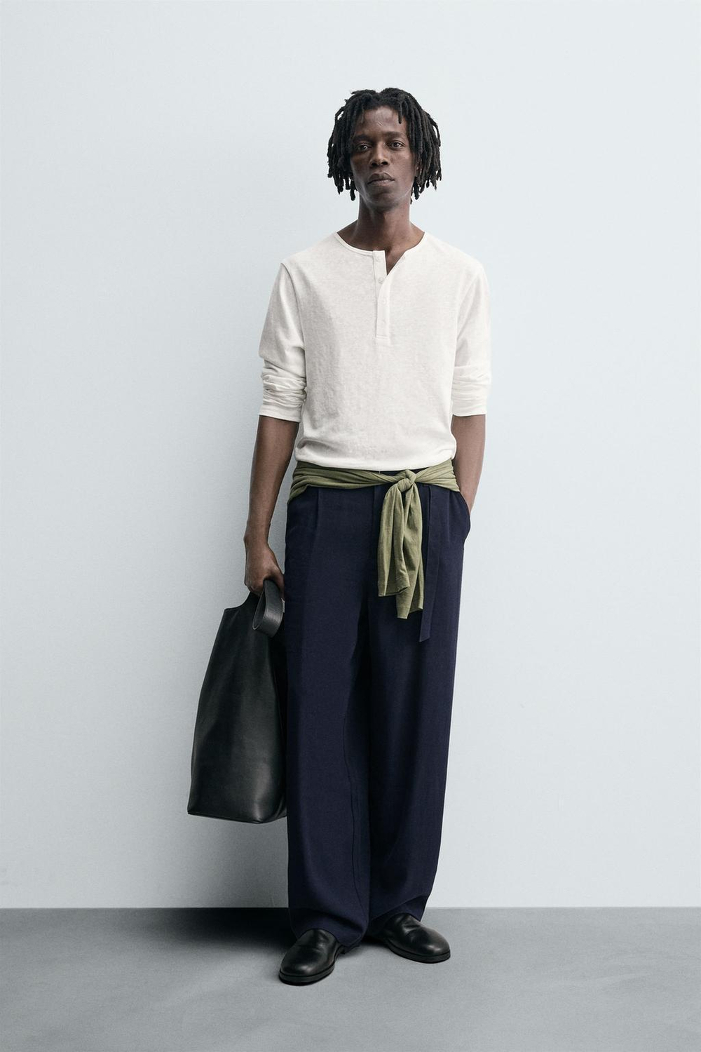 ZARA ФУТБОЛКА С ВОРОТНИКОМ НА ПУГОВИЦАХ, БЕЛЫЙ