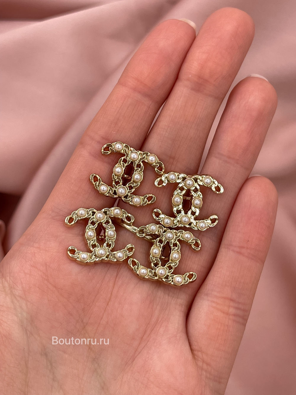 Пуговицы Шан. Золото Лого косичка 18 мм