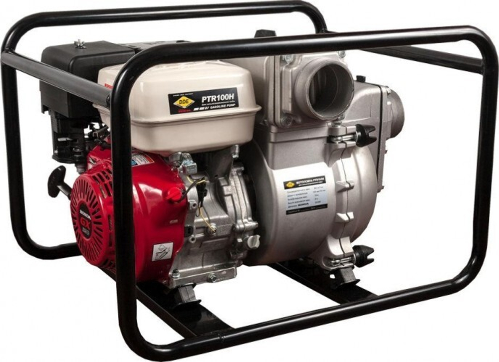 Мотопомпа бензиновая DDE PTR100H для грязной воды