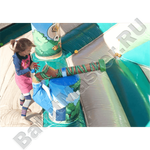 Большой батут-горка "Пиратский корабль 2" с пушками