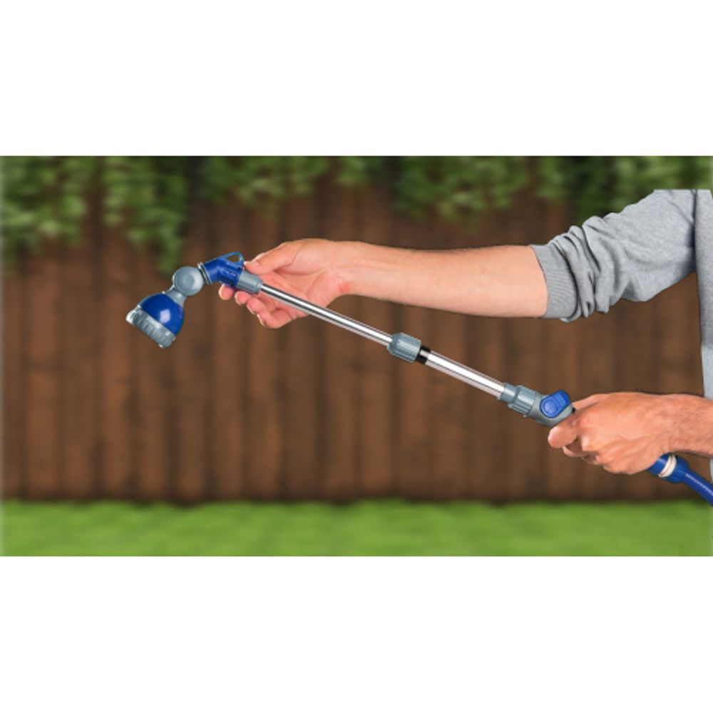 Пистолет распылитель для полива GREEN APPLE GACHW-618 телескопический, 46 см - 61 см, 8 режимов