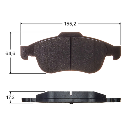 Колодки тормозные дисковые Avantech передние (противоскрипная пластина в компл.) AV126