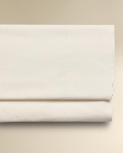 ZARA HOME (200 НИТЕЙ) ПРОСТЫНЯ ИЗ ХЛОПКА ПЕРКАЛЬ, ВАНИЛЬНЫЙ