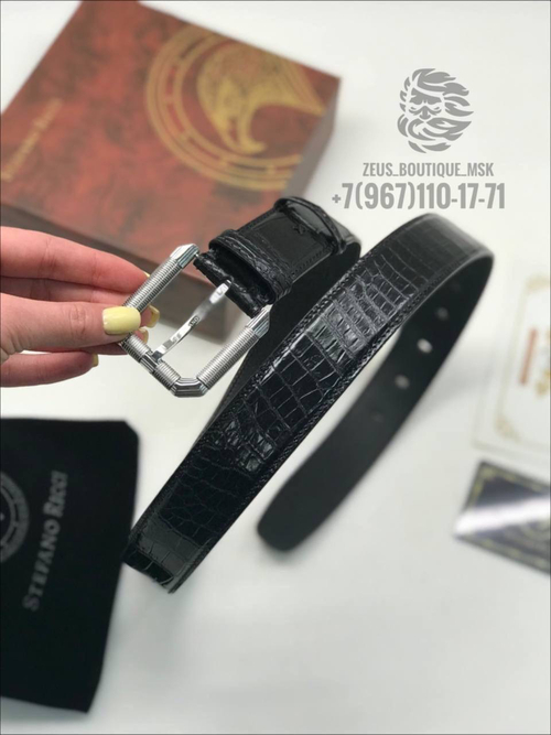 Ремень Stefano Ricci из кожи крокодила