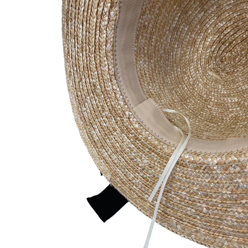 Канотье солома с черной лентой и бантиком