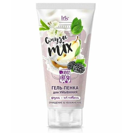 Гель-Пенка для умывания IRIS Смузи MIX Груша+Шелковица 170 гр
