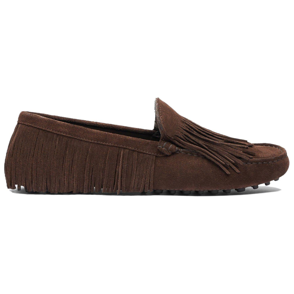 Scarosso fringed suede loafers