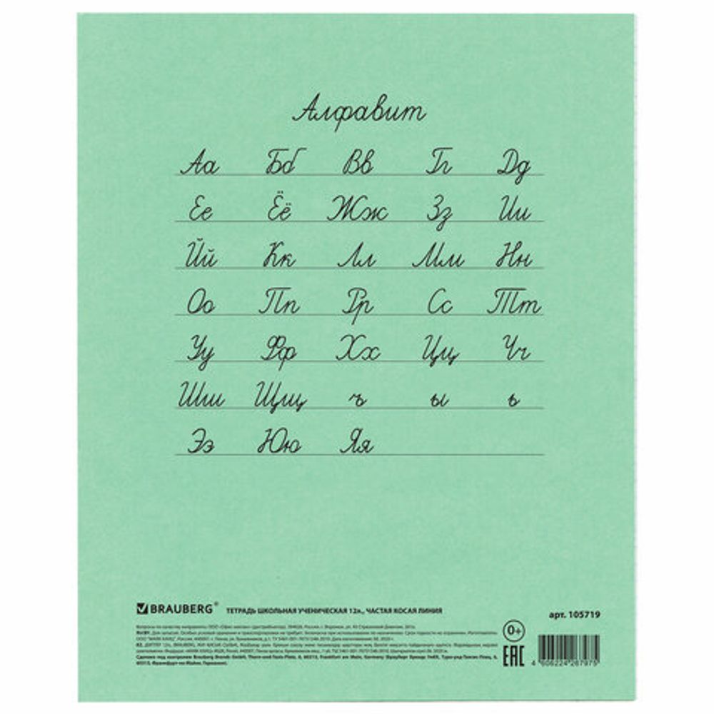 Тетрадь ВЕЛИКИЕ ИМЕНА. Толстой Л.Н., 12 л. частая косая линия, плотная бумага 80 г/м2, обложка тонированный офсет, BRAUBERG, 105719, 20шт