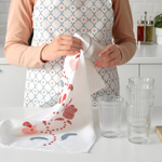 Полотенце кухонное IKEA INAMARIA (ИНАМАРИЯ), Белый с рисунком, 45х55 см