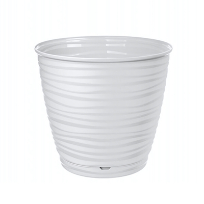 Горшок для цветов Saffron 2,6 л с поддоном (белый)